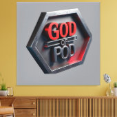 De God van POD (print on demand) Canvas Afdruk (Insitu (Woonkamer))