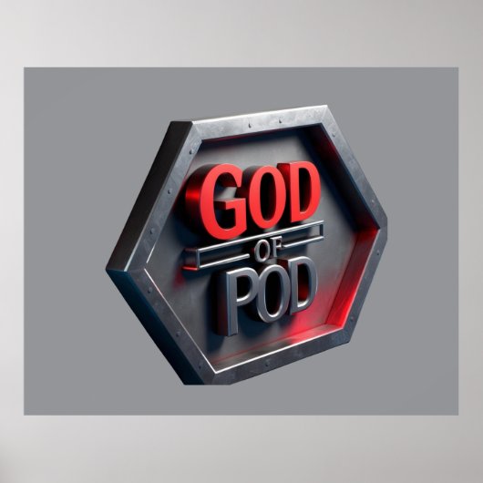 De God van POD (print on demand) Poster (Voorkant)