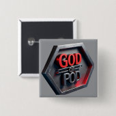 De God van POD (print on demand) Vierkante Button 5,1 Cm (Voorkant /achterkant)
