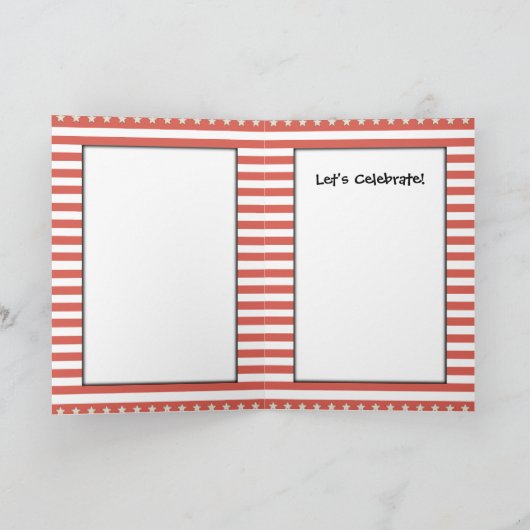 De god zegent Amerika, vlag en kale adelaar Kaart (Binnen)