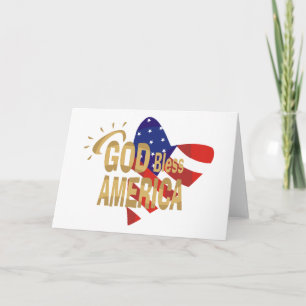 De god zegent de kaart van Amerika