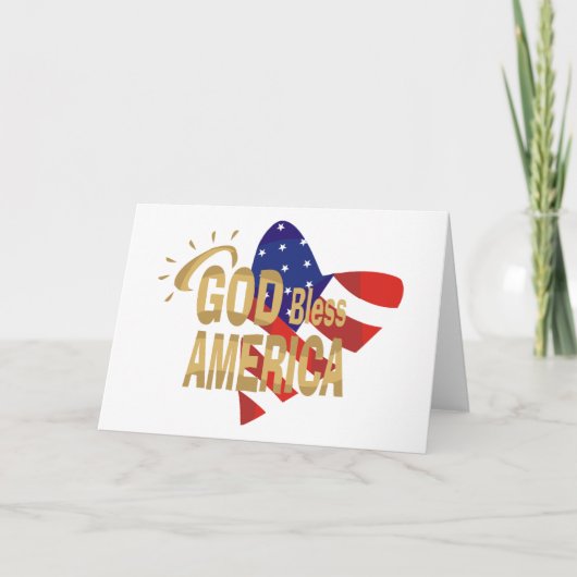 De god zegent de kaart van Amerika (Voorkant)