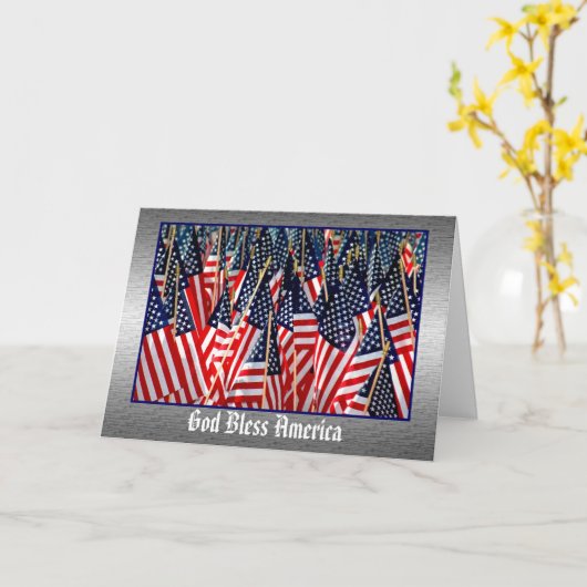 De god zegent de Kaart van Amerika (Gele Bloem)