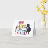 De god zegent de Kaart van de Katten van Amerika (Gele Bloem)