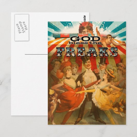 De god zegent Freaks 2 Briefkaart (Voorkant / Achterkant)