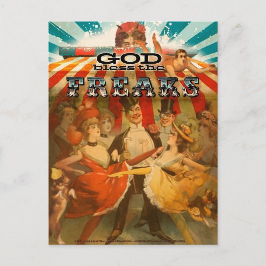 De god zegent Freaks 2 Briefkaart (Voorkant)
