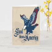 De god zegent het Lege Wenskaart van Amerika in Kaart (Gele Bloem)