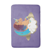 De Goddelijke Eenhoorn | Maan en wolken Badmat (Voorkant Verticaal)