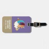 De Goddelijke Eenhoorn | Maan en wolken Bagagelabel (Voorkant horizontaal)