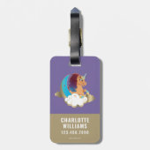 De Goddelijke Eenhoorn | Maan en wolken Bagagelabel (Achterkant verticaal)