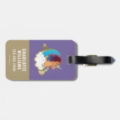 De Goddelijke Eenhoorn | Maan en wolken Bagagelabel (Achterkant horizontaal)