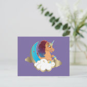 De Goddelijke Eenhoorn | Maan en wolken Briefkaart (Staand voorkant)