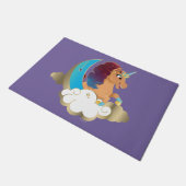 De Goddelijke Eenhoorn | Maan en wolken Deurmat (Schuin)