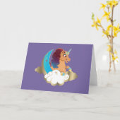 De Goddelijke Eenhoorn | Maan en wolken Kaart (Gele Bloem)