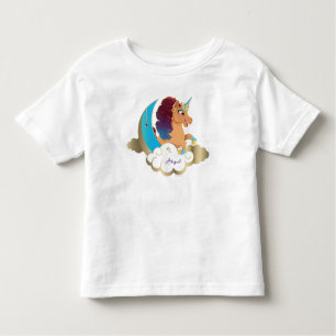 De Goddelijke Eenhoorn   Maan en wolken Kinder Shirts