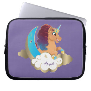 De Goddelijke Eenhoorn   Maan en wolken Laptop Sleeve