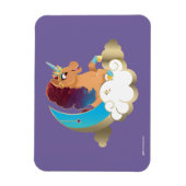 De Goddelijke Eenhoorn | Maan en wolken Magneet (Verticaal)