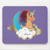 De Goddelijke Eenhoorn | Maan en wolken Muismat (Voorkant)