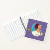 De Goddelijke Eenhoorn | Maan en wolken Notitieboek (Binnen)