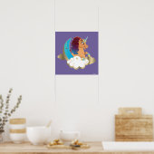 De Goddelijke Eenhoorn | Maan en wolken Poster (Keuken)