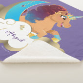 De Goddelijke Eenhoorn | Maan en wolken Sherpa Deken (3/4)