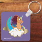 De Goddelijke Eenhoorn | Maan en wolken Sleutelhanger (Achterkant)