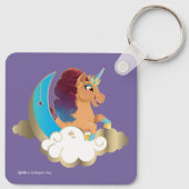 De Goddelijke Eenhoorn | Maan en wolken Sleutelhanger (Achterkant)
