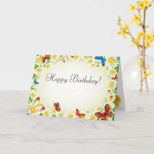 De goddelijke Kaart van de Verjaardag (Gele Bloem)