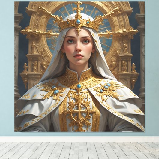 De goddelijke keizerin: een verhaal van hemelse we canvas afdruk (Insitu (Houten vloer))