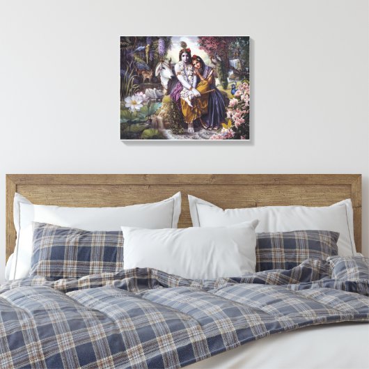 De goddelijke liefdevolle paar canvas kunst (Insitu (Slaapkamer))