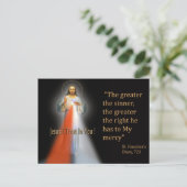 De goddelijke Mercy Briefkaart (Staand voorkant)