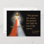 De goddelijke Mercy Briefkaart (Voorkant / Achterkant)