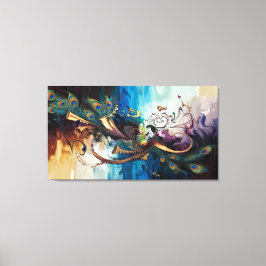 De Goddelijke Symfonie: Krishna's Melodie van Kleu Canvas Afdruk
