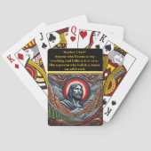 De Goddelijke Verlosser over de bergen Pokerkaarten (Achterkant)