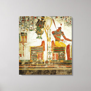 De goden Osiris en Atum uit Tomb van Canvas Afdruk
