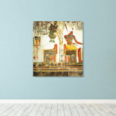 De goden Osiris en Atum uit Tomb van Canvas Afdruk (Insitu (Houten vloer))