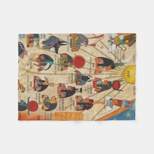 de goden van het oude Egypte Fleece Deken (Voorkant (Horizontaal))