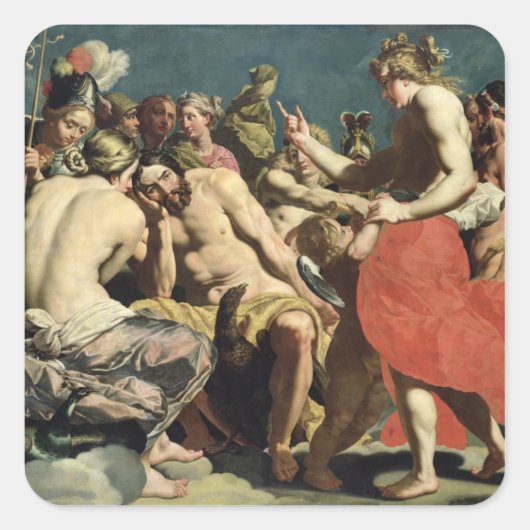 De goden van Olympus Vierkante Sticker (Voorkant)