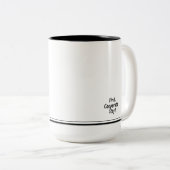 De Godfather van Mokken... Zoeken, samenwerken, bl Tweekleurige Koffiemok (Voorkant rechts)