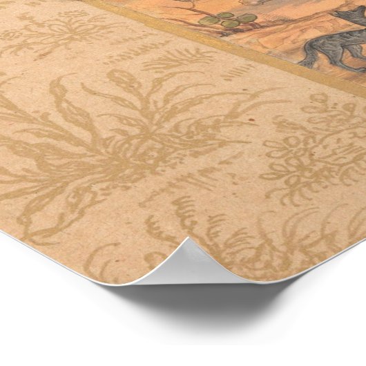 De godin Bhairavi Devi met Shiva Poster (Hoek)