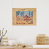 De godin Bhairavi Devi met Shiva Poster (Keuken)