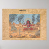 De godin Bhairavi Devi met Shiva Poster (Voorkant)
