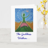 De godin binnen kaart (Gele Bloem)