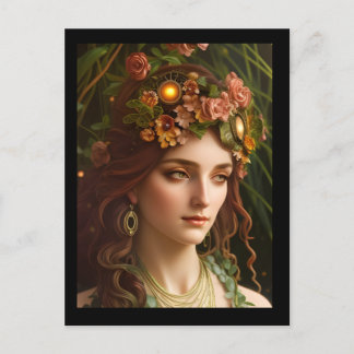 De godin Demeter | Digitale kunst Briefkaart