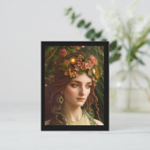 De godin Demeter | Digitale kunst Briefkaart (Staand voorkant)