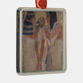 De godin Hathor plaatst de magische kraag Metalen Ornament (Rechts)