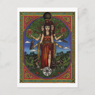 de godin hecate (afbeelding en synbols) 001 t, briefkaart