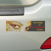 De godin in binnenbumper aanbidden bumpersticker (Op auto)