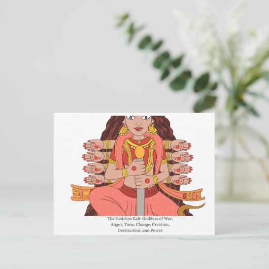 De godin Kali Briefkaart (Staand voorkant)