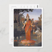 De godin LAKSHMI - zelfs grote afbeeldingen - Briefkaart (Voorkant / Achterkant)